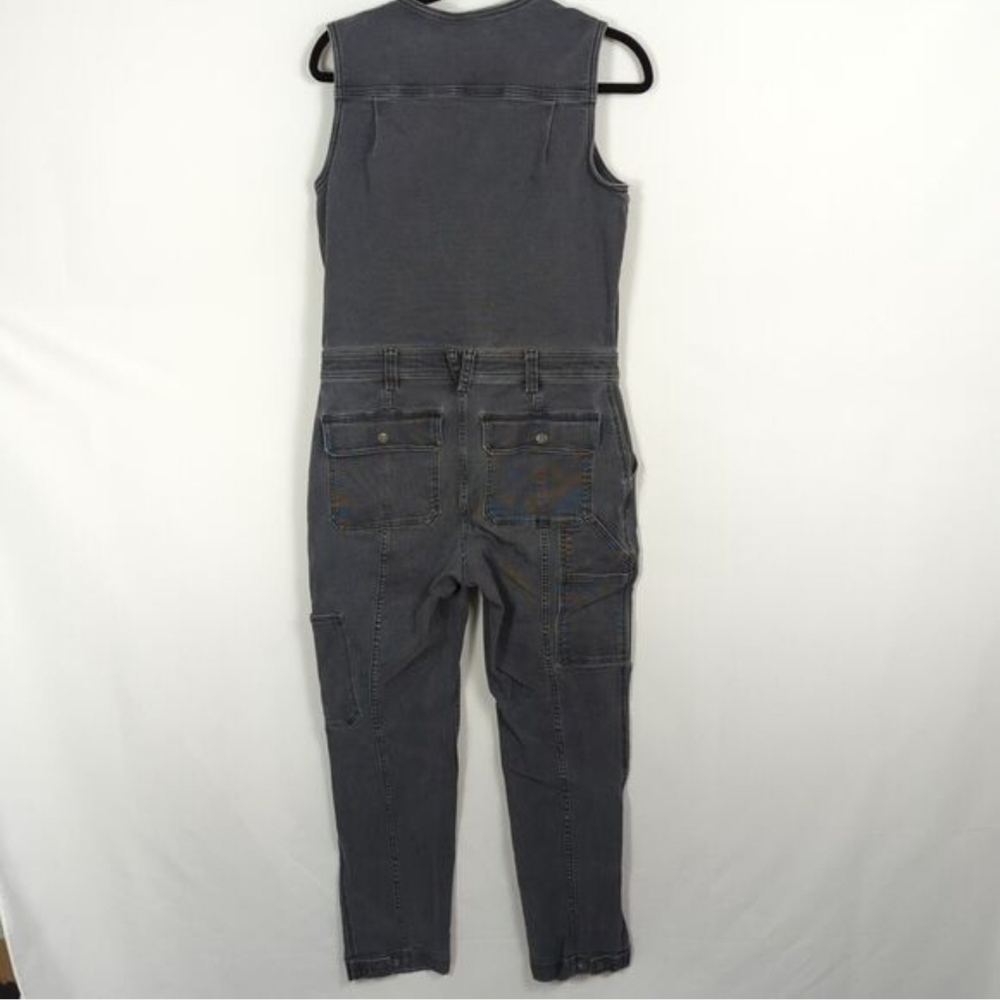 Duluth Trading Co DuluthFlex Fire Hose Ltd. Gray Jumpsuit Overalls sz 8 Regular - Picture 2 of 12